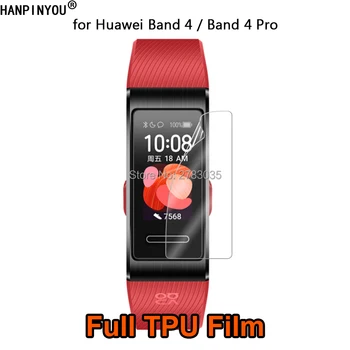עבור Huawei להקה 4 Band4 Pro היד חכם צמיד ברור כיסוי מלא רך TPU Hydrogel סרט מגן מסך (לא זכוכית מחוסמת)