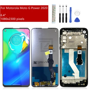 עבור Motorola Moto G כוח 2020 תצוגת LCD מסך מגע דיגיטלית להרכבה עם מסגרת XT2041DL להציג החלפה ותיקון חלקים