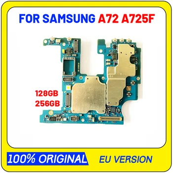 עבור Samsung Galaxy A72 A725F לוח האם 6GB RAM 128GB ROM המקורי סמארטפון מלא צ ' יפס IMEI OS לוח Mainboard