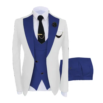 עיצוב חדש Mens חליפות עסקים. 3 חתיכות מעיל אפוד מכנסיים סט של גברים החתן לובש חליפת חתונה לגברים