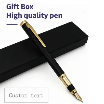 עם קופסת מתנה עט נובע כל מתכת מחזיק עט עסקיים הספר פרסים התלמיד כותב טקסט מותאם אישית