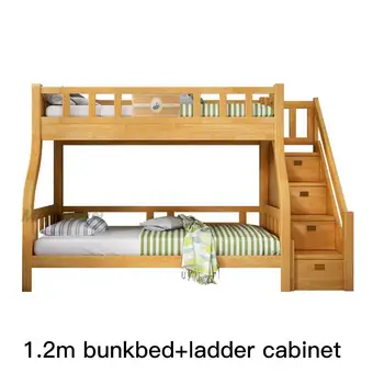 עץ מלא מסגרת גבוה ונמוך למיטה מיטת קומתיים, בנים ובנות ילדים במיטה מהמיטה למעלה ולמטה ילד אמריקאי מיטת נוער.