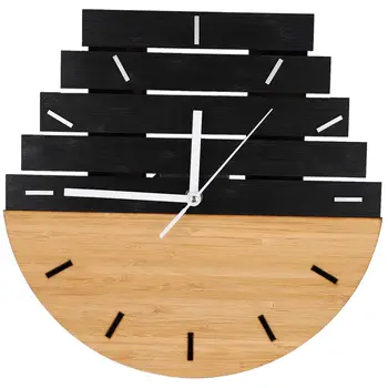 עץ שעון קיר בעיצוב מודרני וינטג ' כפרי עלוב השעון שקט אמנות לצפות קישוט הבית ב