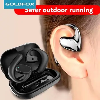 עצם הולכה אוזניות סטריאו HiFI עמיד למים הפחתת רעש אוזניות Bluetooth אלחוטי 5.2 פתח-האוזן אוזניות ספורט אוזניות
