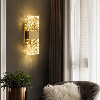 פאר מודרני סגנון LED מנורת קיר הסלון לחדר השינה ליד המיטה במסדרון המעבר מנורות קיר אור זהב קישוט מקורה גופי