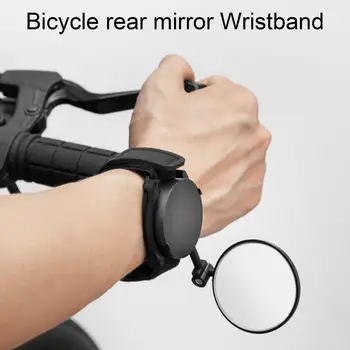 פום נוח עמיד אופניים רפלקטיבית מראה שחור אופניים המראה עם רצועת יד על קיפול האופניים