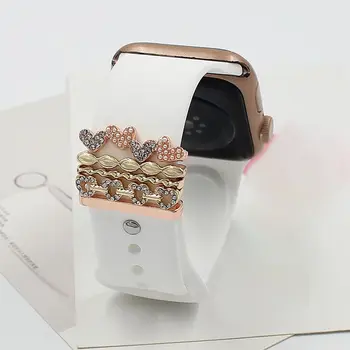 פרפר לב דפוס קישוט קישוט עבור אפל להקת שעון תכשיטי יהלומים קסמים iWatch/Fitbit charge5/גלקסי לצפות