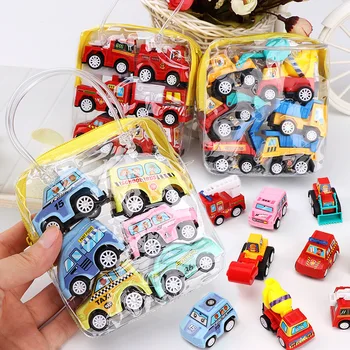 צעצועים צעצוע רכב Diecasts 6pcs הנדסה ילדים ילד משאית מכונית צעצוע האינרציה צעצועים לילדים מכוניות מודל למשוך את המכונית על אש בחזרה מתנה