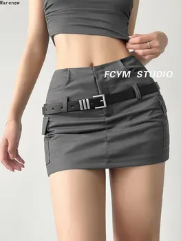 קוריאני מזדמן Hotsweet סגנון גבוה המותניים אופנת רחוב מוצק צבע מכנסיים קצרים 2023 הקיץ של נשים נדן סקסי Slim Fit חליפת מכנסיים קצרים
