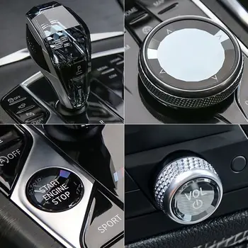 קריסטל 4-Piece סט הציוד ידית משמרת כפתור עוצמת הקול עבור ב. מ. וו X4 סדרה G02 הפנים המכונית אביזרים