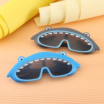 קריקטורה כריש צורה חמוד מותק הילדים משקפי שמש מקוטב הגנת UV סיליקון משקפי שמש