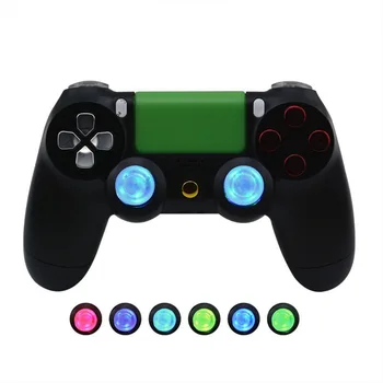 רב-צבעים Luminated Thumbstick Dpad ההדק הביתה הפנים כפתורים DTFS LED ערכת אביזרי PS4 סלים פרו-Xbox one בקר