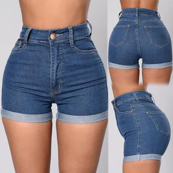 רזה סקסית לשלב נשים מכנסי הג 'ינס המותניים התחתון גבוה חוף קצר פיג' מות להגדיר עבור נשים נשים מקרית של נשים מכנסיים קצרים קצרים