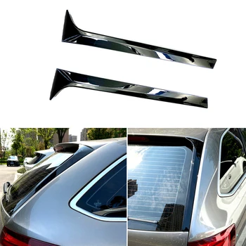 שחור מבריק המכונית החלון האחורי בצד ספוילר אגף ABS Canard ספליטר החיצוני חלקים ספוילרים על סקודה אוקטביה ן 2014-2019