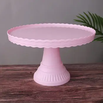 שימושי עוגה לעמוד נייד שולחן הקינוחים לעמוד החלקה כבד עגול פינות מחזיק העוגות עוגת תצוגת צלחת אירועים