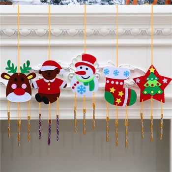שלג צבאים תליוני עץ חג מולד קישוט DIY תלויים קישוטים מלאכת יד מתנות חג המולד השנה החדשה מסיבת חתונה עיצוב הבית 63163