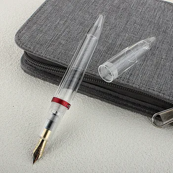 שרף חדש העט טפי עט שקוף אירידיום EF F Nibz קיבולת גדולה דיו לאחסון הספר Office כתיבה עטים