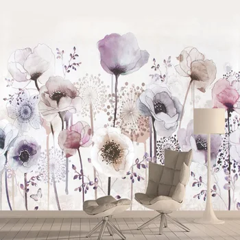 תמונת טפט מודרני הטבע לשתול פרחים ציורי קיר הסלון חדר השינה עמיד למים קליפת המקל קשר ציור קיר נייר 3d