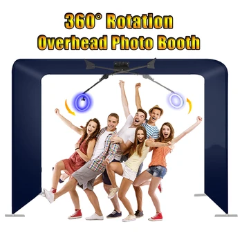 תקורה 360 תא צילום סיבוב אוטומטי על אירועים Partys סצנת חתונה ספין Selfie 360 וידאו בות במשך 7-10 העמים