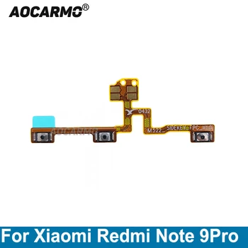 Aocarmo הפעלה/כיבוי נפח למעלה/למטה כפתור להגמיש כבלים עבור XiaoMi Redmi הערה 9 Pro 9Pro חלקי חילוף